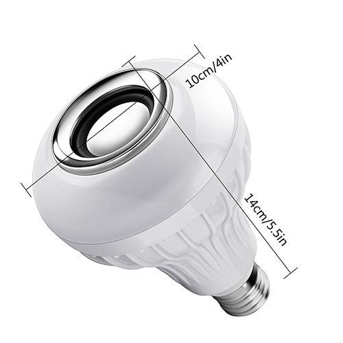 LED Light Bulb With Bluetooth Speaker, 5W E26 RGB Dimmable Color Changing Music Light With 24 Keys Remote Control HT-S