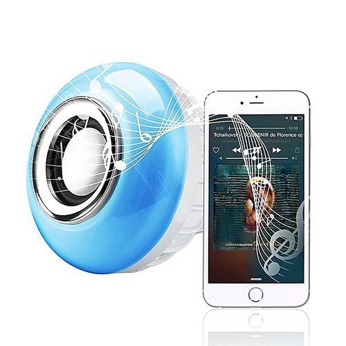 LED Light Bulb With Bluetooth Speaker, 5W E26 RGB Dimmable Color Changing Music Light With 24 Keys Remote Control HT-S