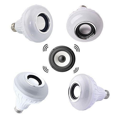 LED Light Bulb With Bluetooth Speaker, 5W E26 RGB Dimmable Color Changing Music Light With 24 Keys Remote Control HT-S