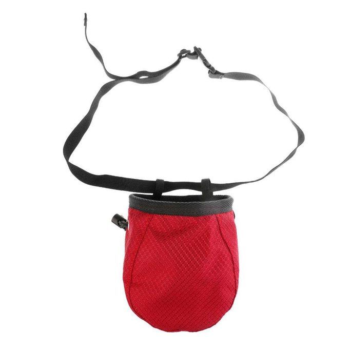Chalk Bag Drawstring Climbing Pocket For For Bouldering Gymnastics Red
