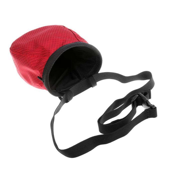 Chalk Bag Drawstring Climbing Pocket For For Bouldering Gymnastics Red