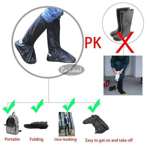 EsoGoal Long Anti-slip Waterproof Rain Boot ShoeS Cover
