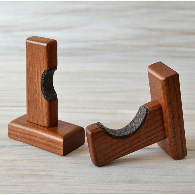 Wooden Premium Baseball Bat Display Rack Wall Mount Hanger Stand Brown