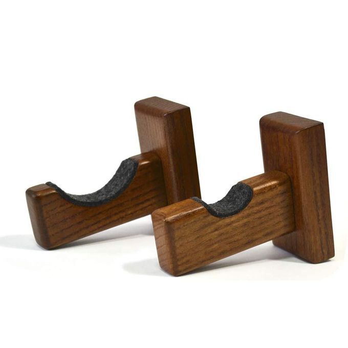 Wooden Premium Baseball Bat Display Rack Wall Mount Hanger Stand Brown