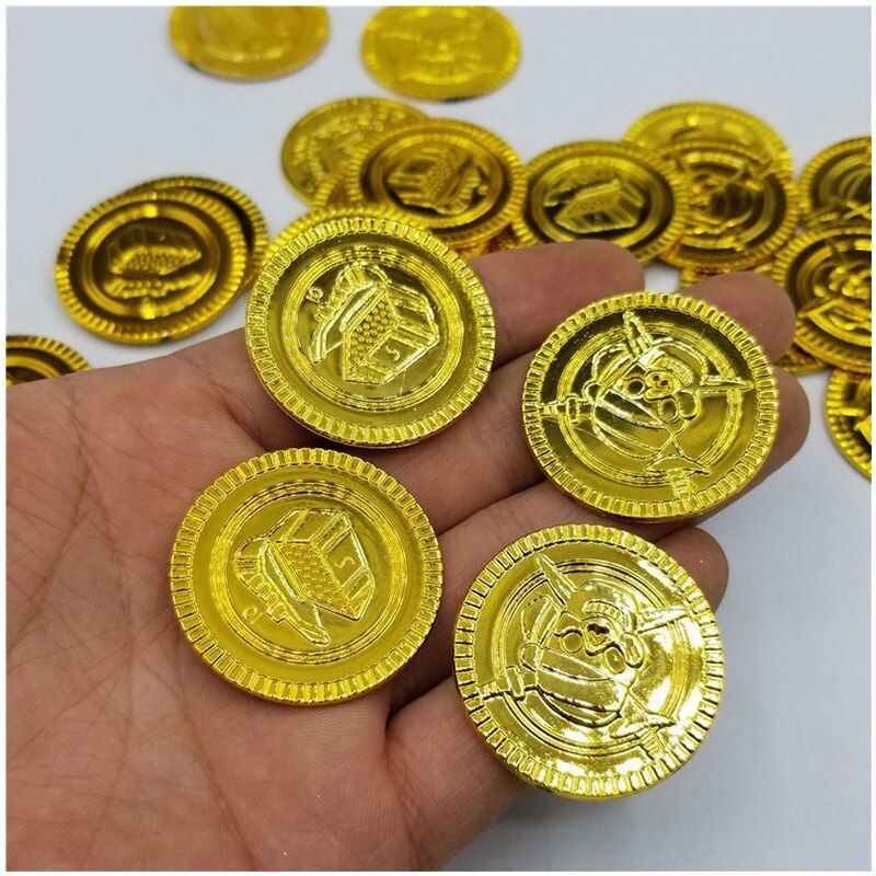 100pcs/set Foreign Trade Pirate Gold Coin Pirate Props Gold