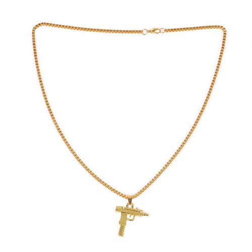 Special Personality Men Necklace Hip Hop Style Gun Shape