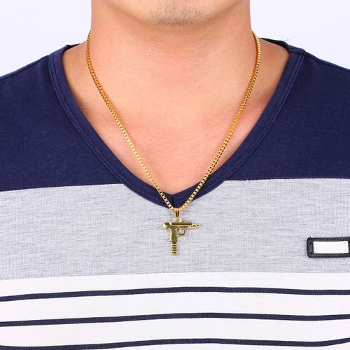 Special Personality Men Necklace Hip Hop Style Gun Shape