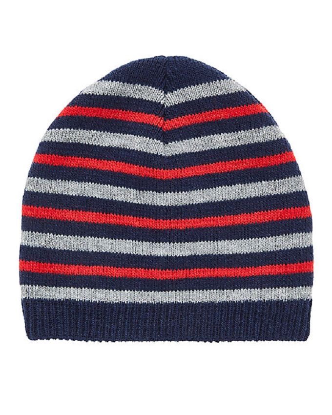Stripe Magic Beanie Hat -Red
