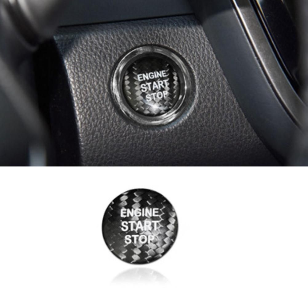 Real Carbon Fiber Car Engine Start Stop Button Cover Sticker Trim for Toyota 86 Corolla Avalon Rav4 Camry Accessories