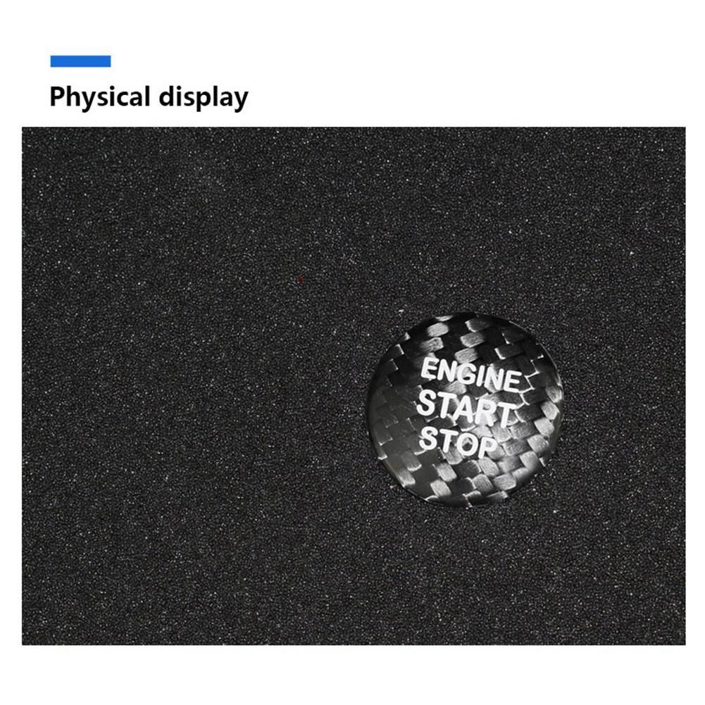 Real Carbon Fiber Car Engine Start Stop Button Cover Sticker Trim for Toyota 86 Corolla Avalon Rav4 Camry Accessories
