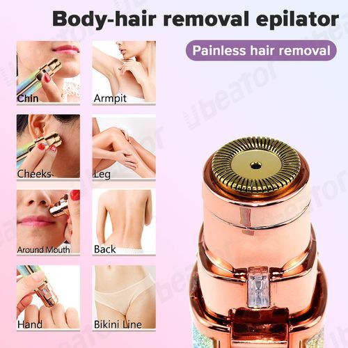 Painless Hair Removal Portable 2 In 1 Interchangeable Electric Epilator Shavers