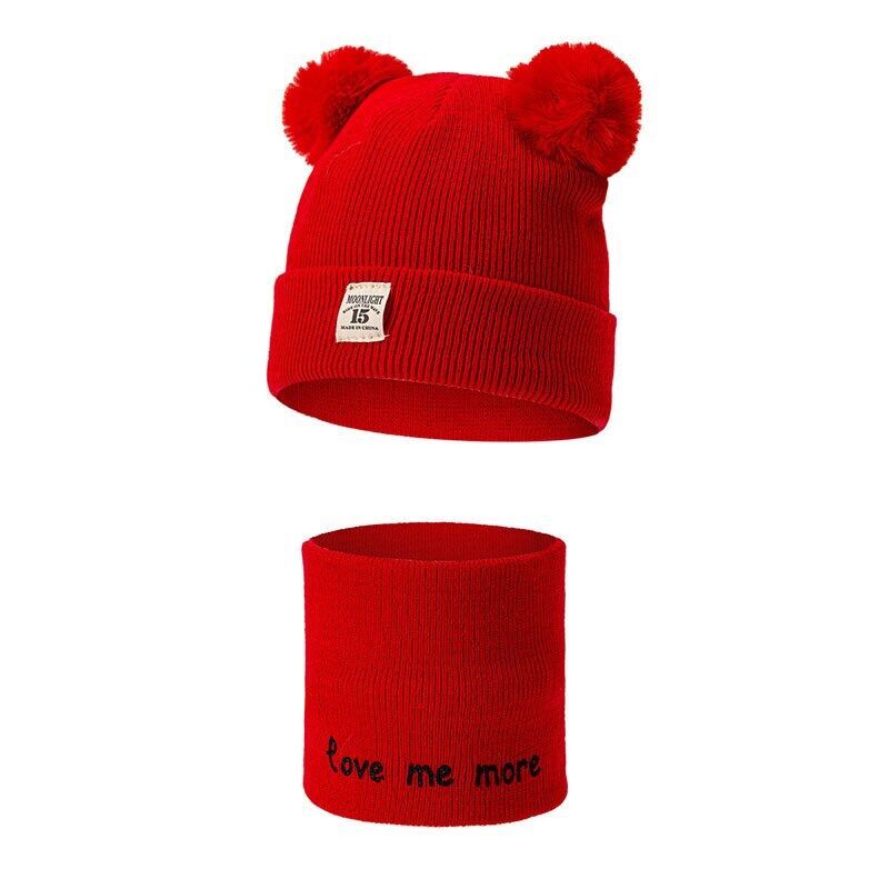 0-3 Years Baby Boy Girl Cute  Hat + Scarf  Set