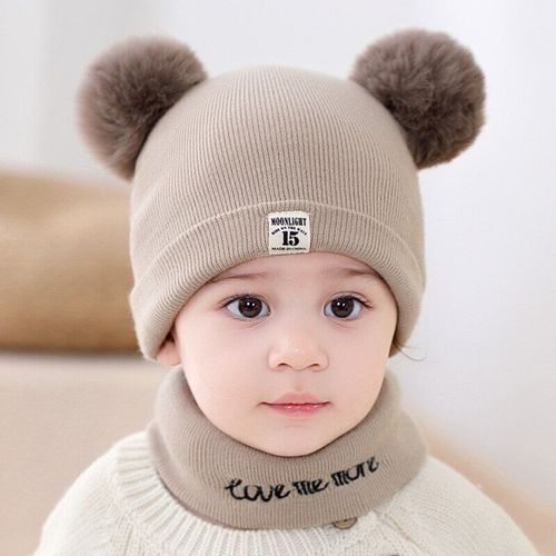 0-3 Years Baby Boy Girl Cute  Hat + Scarf  Set