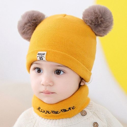 0-3 Years Baby Boy Girl Cute  Hat + Scarf  Set