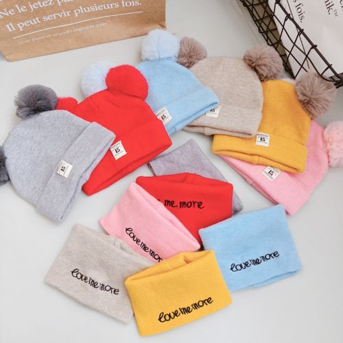 0-3 Years Baby Boy Girl Cute  Hat + Scarf  Set