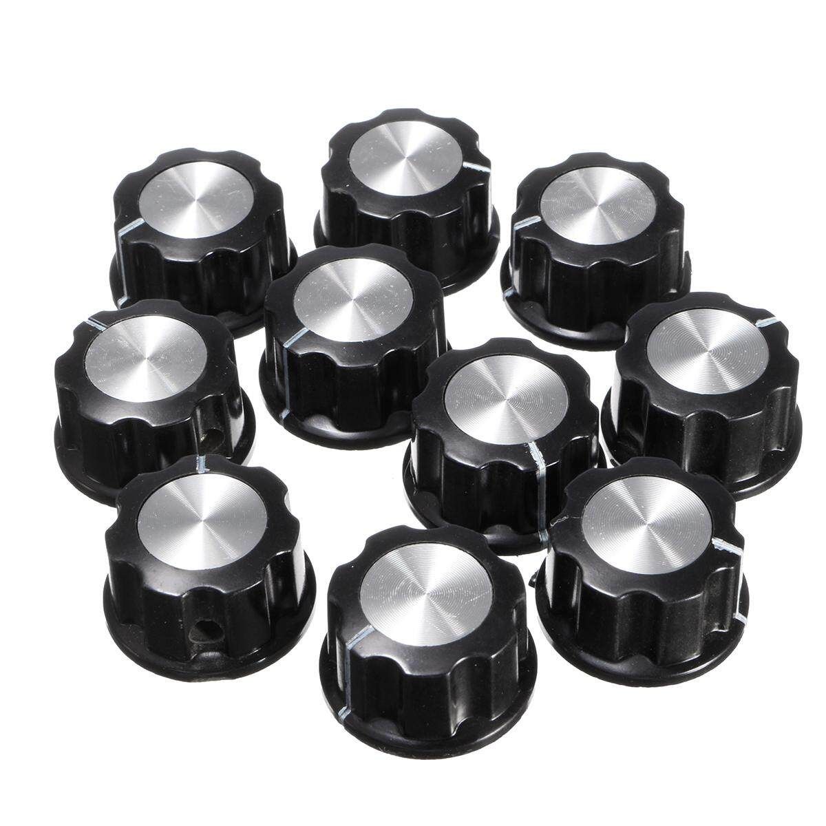 10PCS Rotary Caps Potentiometer Knobs With 10PCS Counting Dial 0 - 100 Scale New