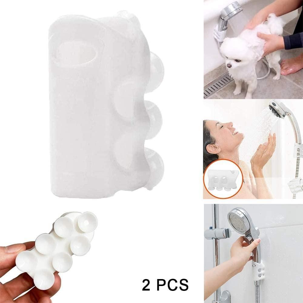 2 Silicone Wall-Mounted Removable Shower Head Brackets