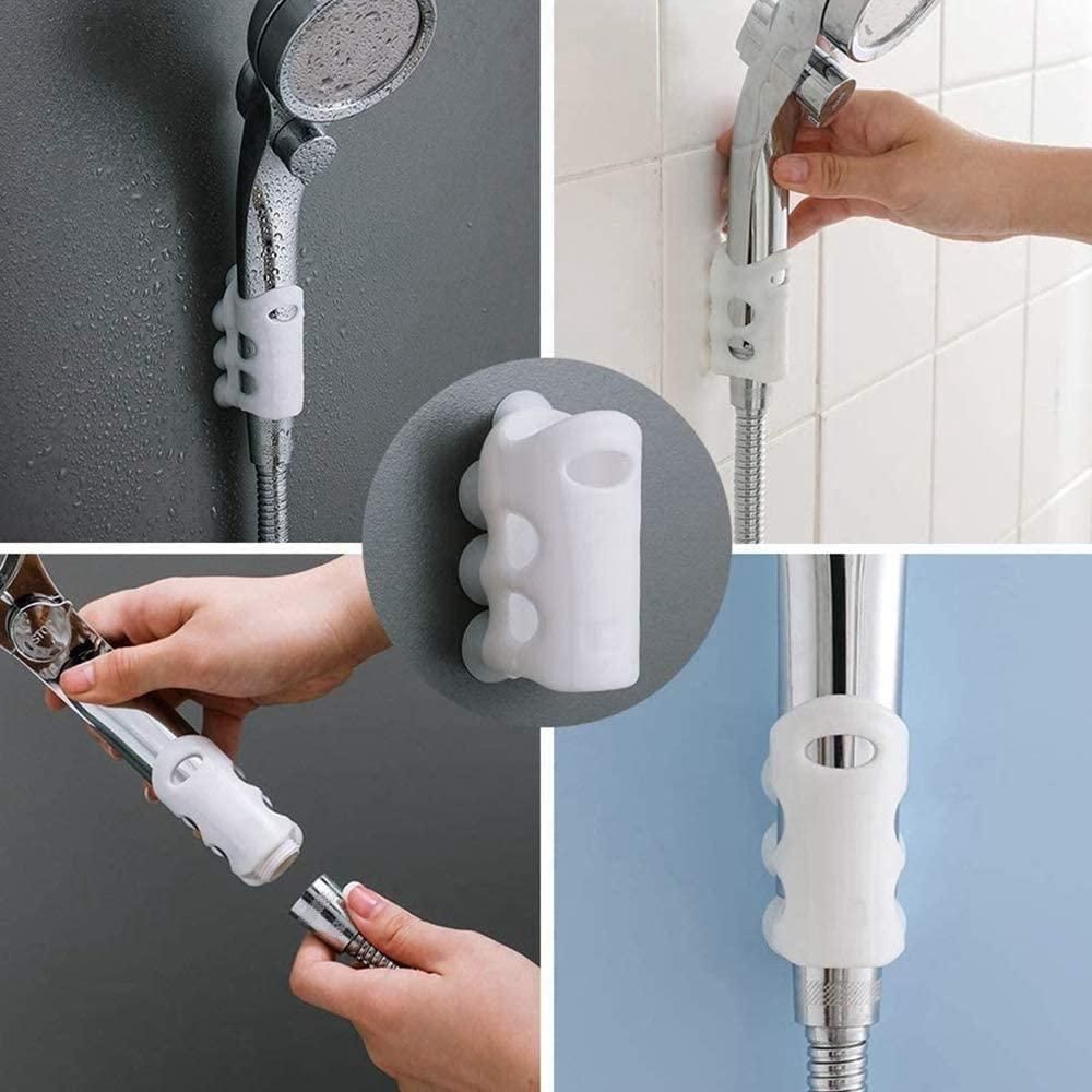 2 Silicone Wall-Mounted Removable Shower Head Brackets