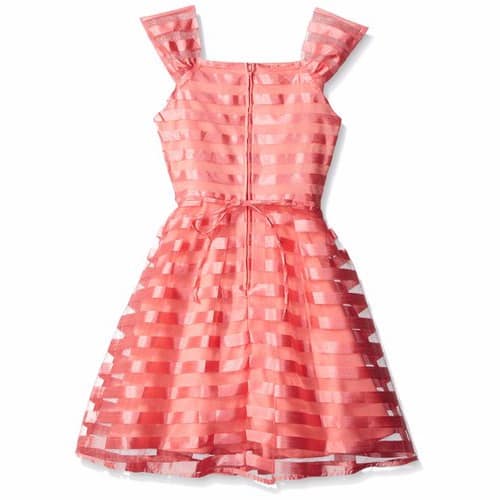 Speechless Girls' Shadow Stripe Organza Dress