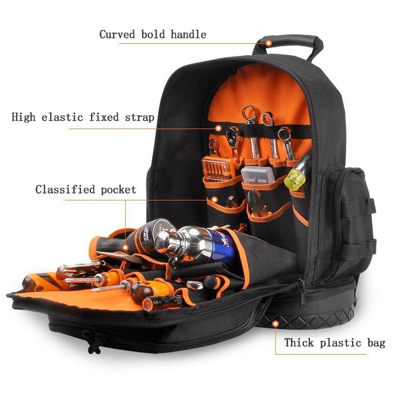 Oxford Rucksack Tool Backpack Multifunctional Tool Bag Storage Bag Electrician Repair Backpack Hardware Tool Bag Belt Box