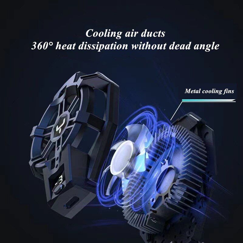X29 Portable Semiconductor ABS + Alloy Mobile Phone Radiator With 2100mAh Battery For IOS Android Gaming Accessories Cooling Fan