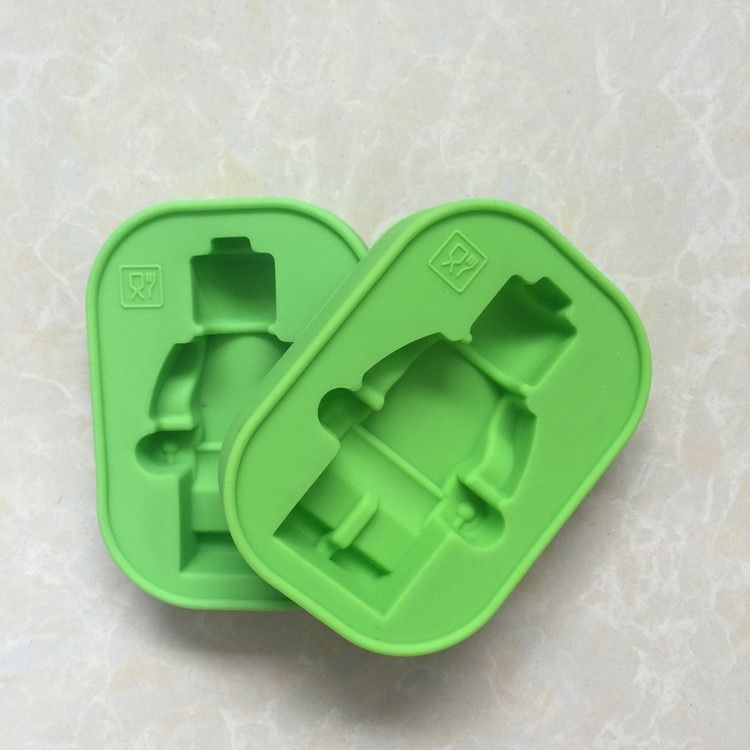 New Enduring Lego Mini Figure Robot Ice Cube Tray Mold