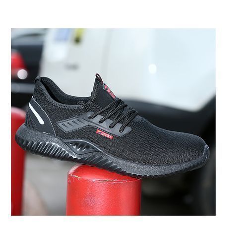 Mens Wear-resisting Big Size Shoes Males Non-slip Stab Proof Shoes Black