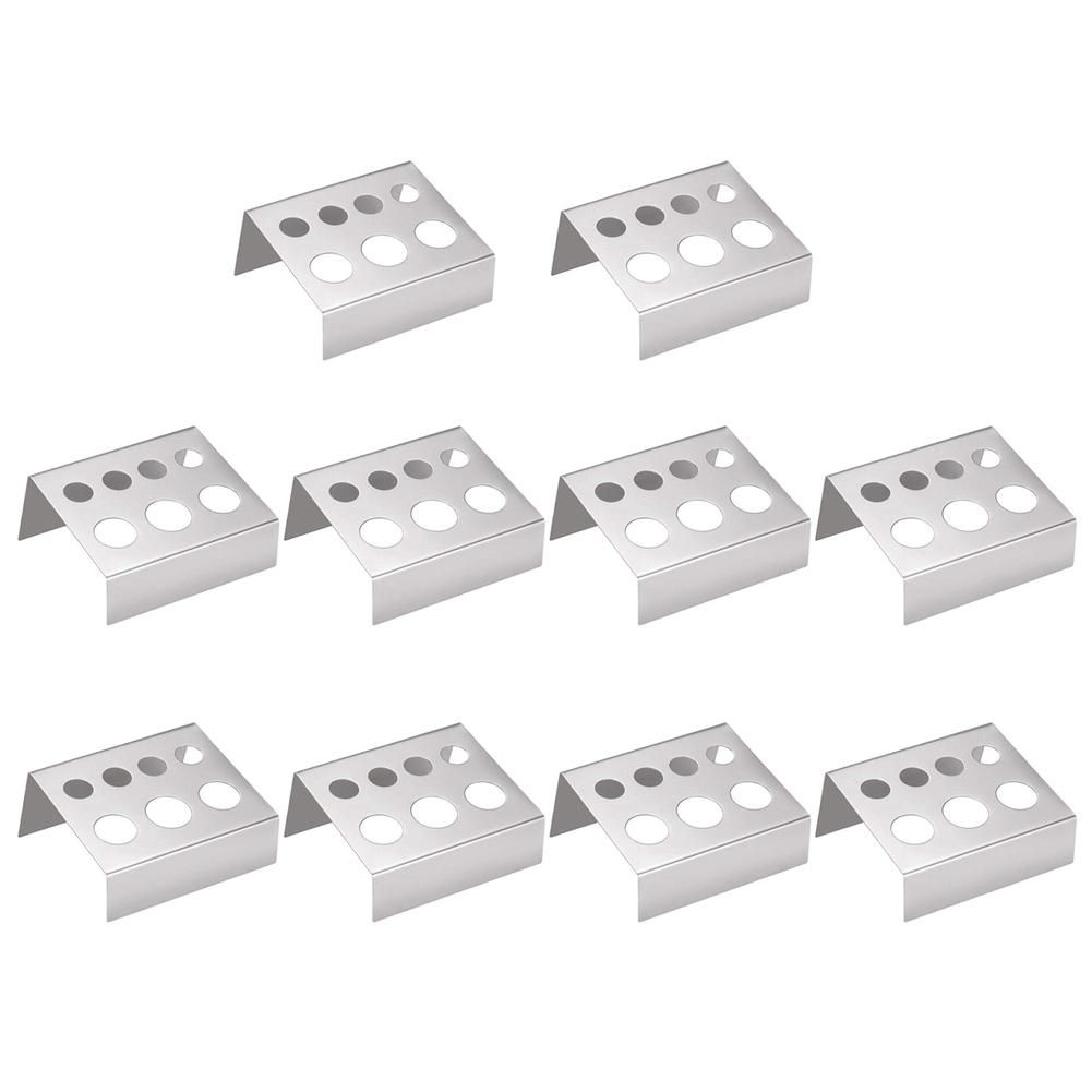 Tattoo Ink Cup Holder,10Pcs 7 Holes Stainless Steel Tattoo