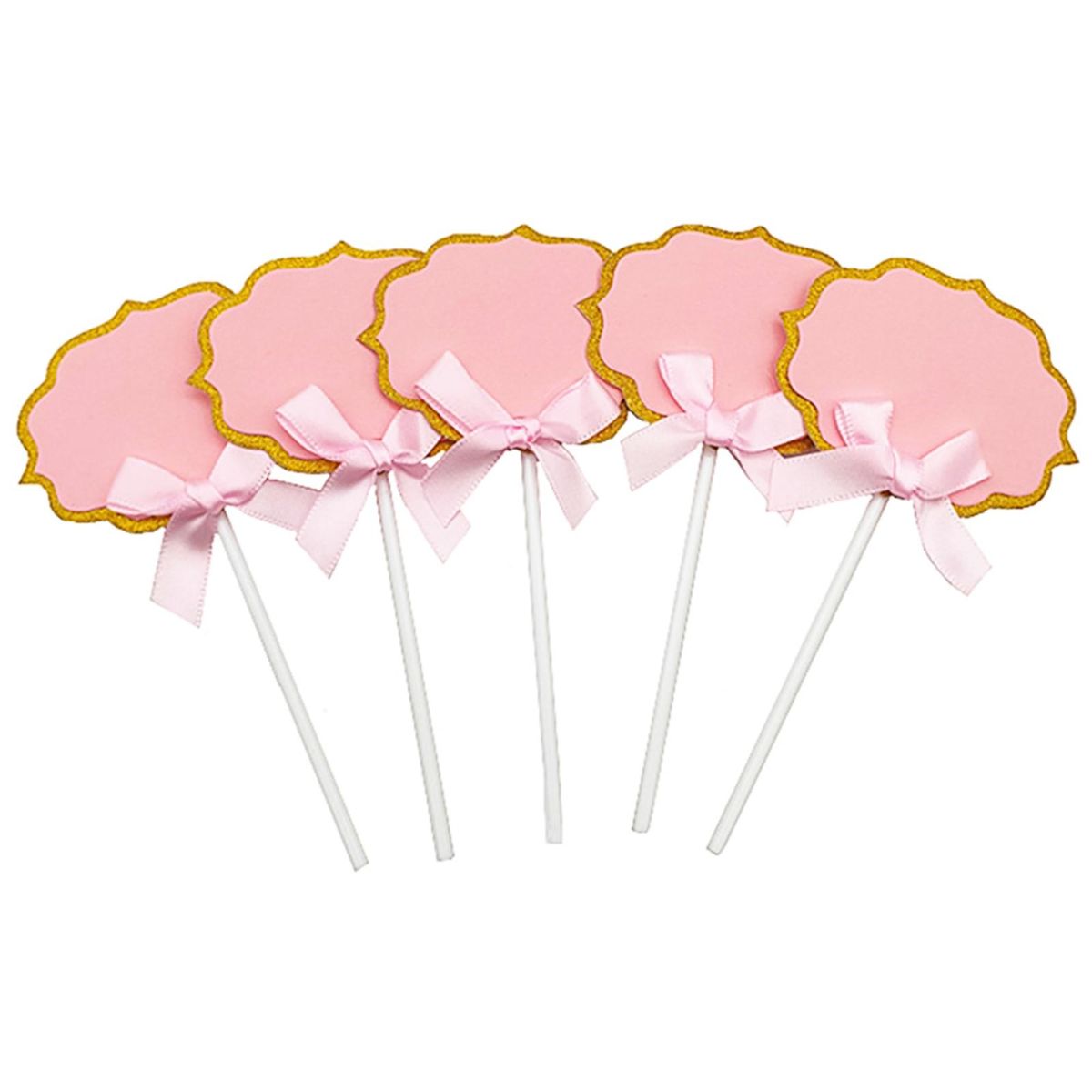 Cupcake Decoration Topper 50pcs Cupcake Topper Label Marker Kit Pink