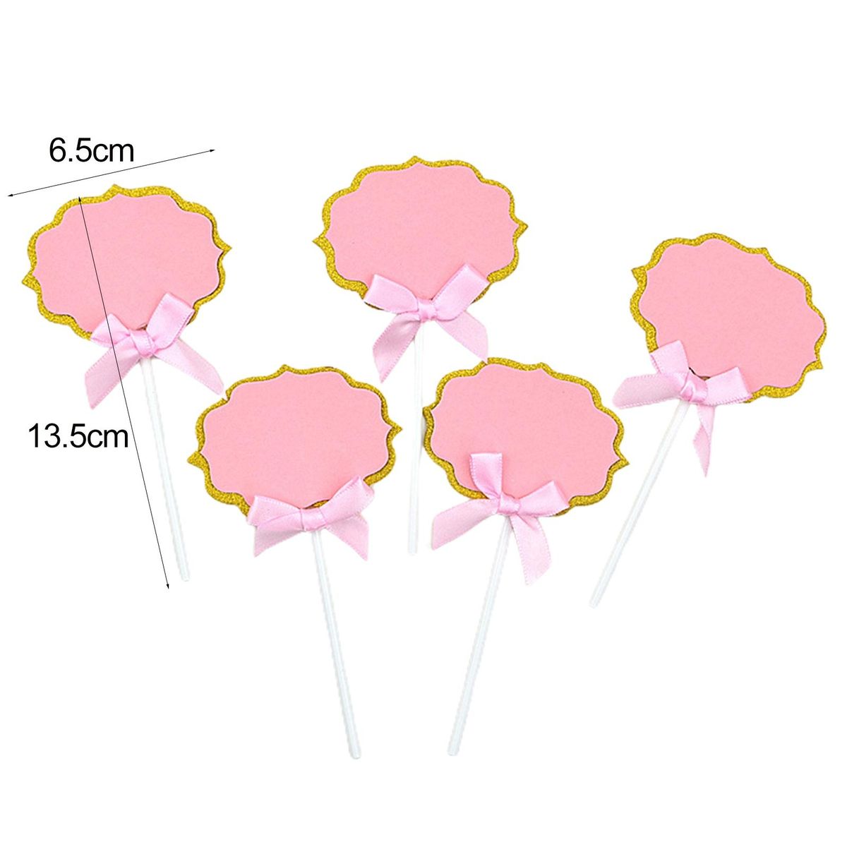 Cupcake Decoration Topper 50pcs Cupcake Topper Label Marker Kit Pink