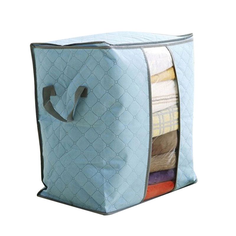 Portable Quilt Storage Bag Clothes Wardrobe Blanket-Grey