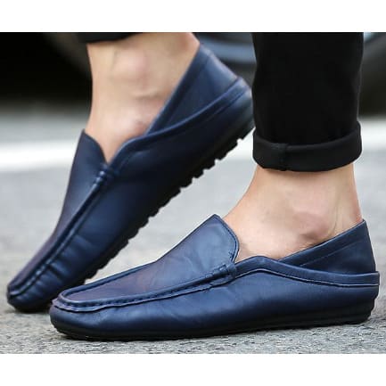 Men's Flat Shoes - Dark Blue