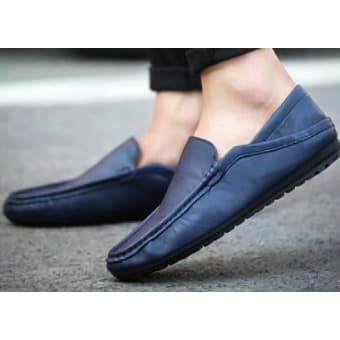 Men's Flat Shoes - Dark Blue