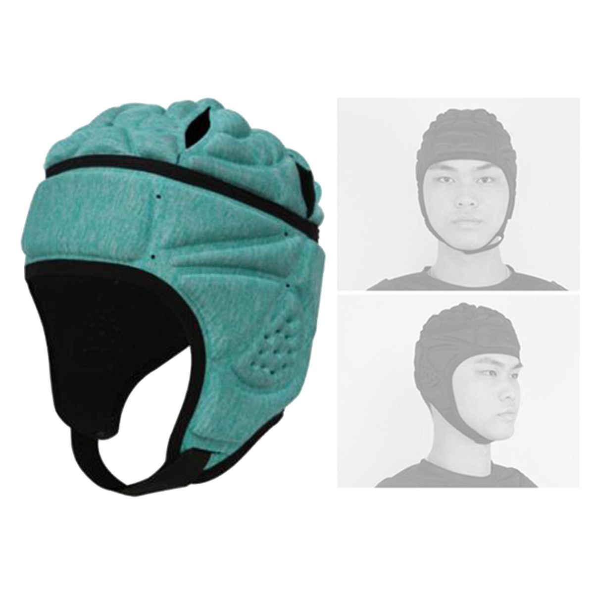 Adjustable Rugby EVA Padded Headgear Football Emerald