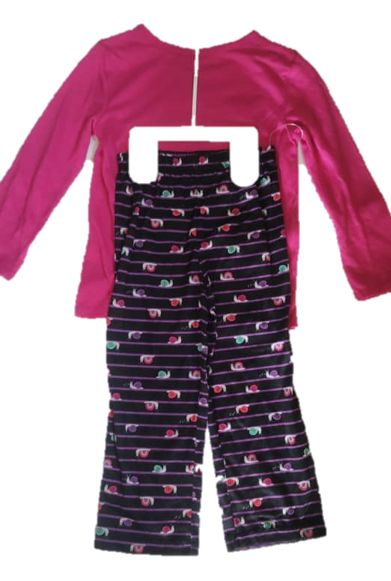 Girls Long Sleeve Top And Pants, 2-Piece Pajamas Set Sleepwear