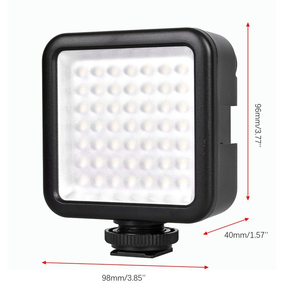 TB Flash Mini Pro Led-49 Video Light 49 Led Flash Light For Dslr Camera Camcorder Black