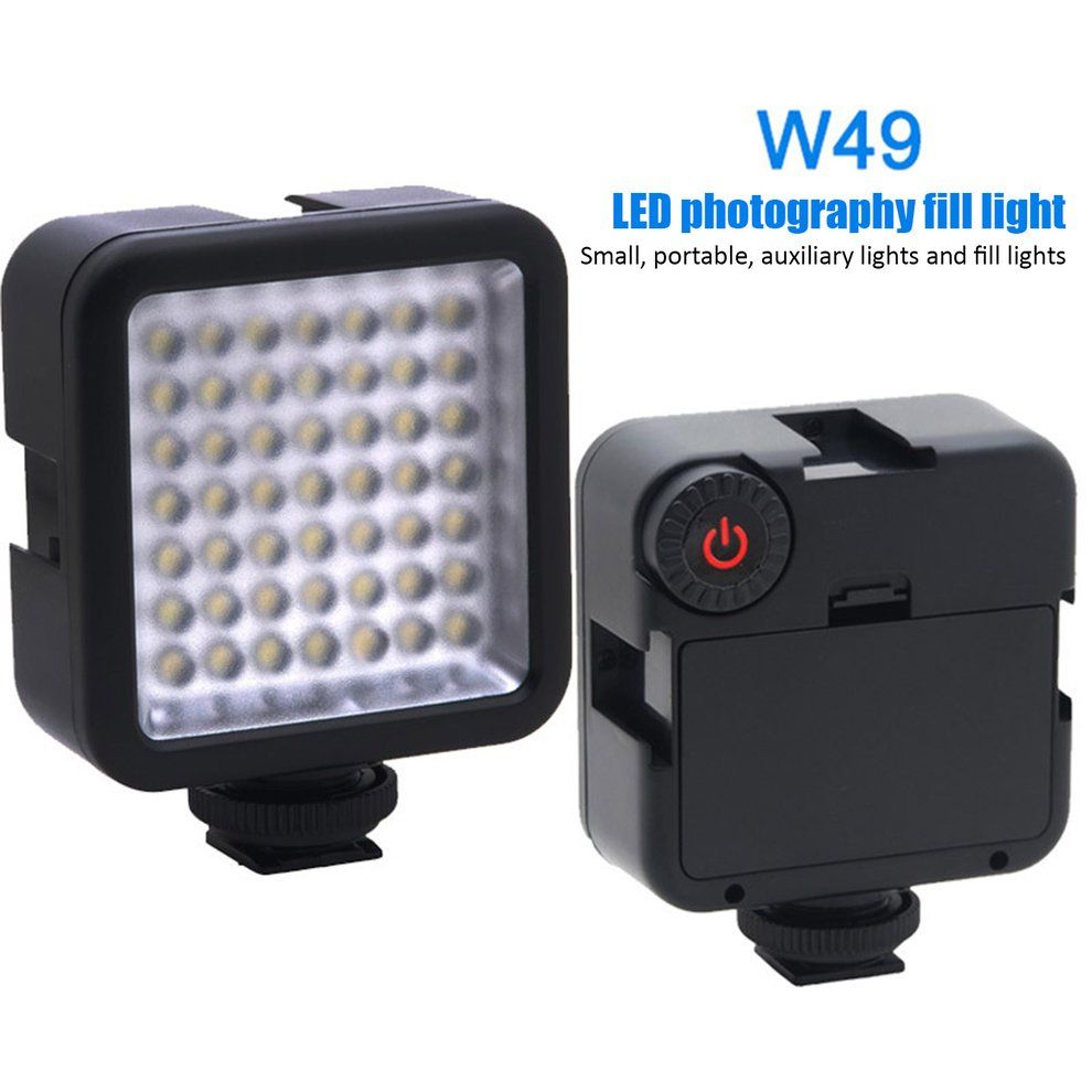 TB Flash Mini Pro Led-49 Video Light 49 Led Flash Light For Dslr Camera Camcorder Black