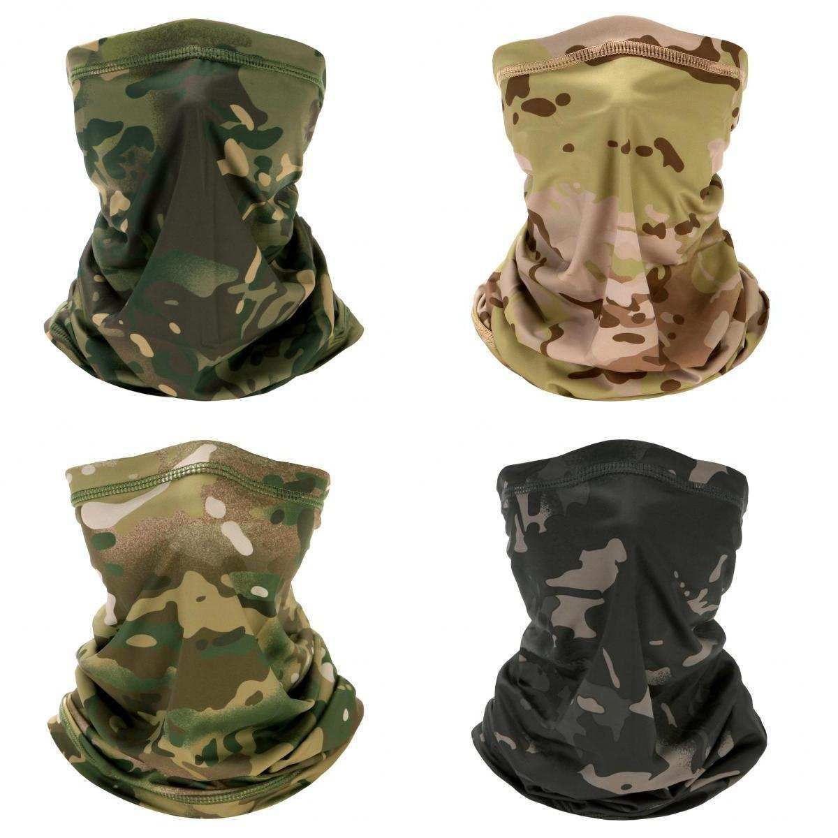 4Pcs Cycling Face Cover Guard Silk Like Balaclava Headscarf Neck