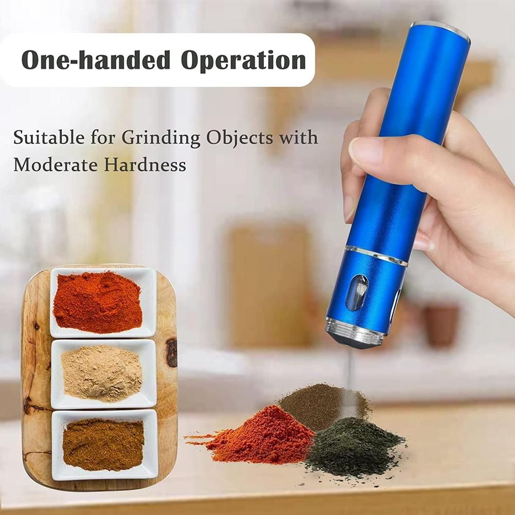 Electric Portable  USB Rechargeable Spice Multipurpose for Fluffy Product and the Kitchen Grinding Blue