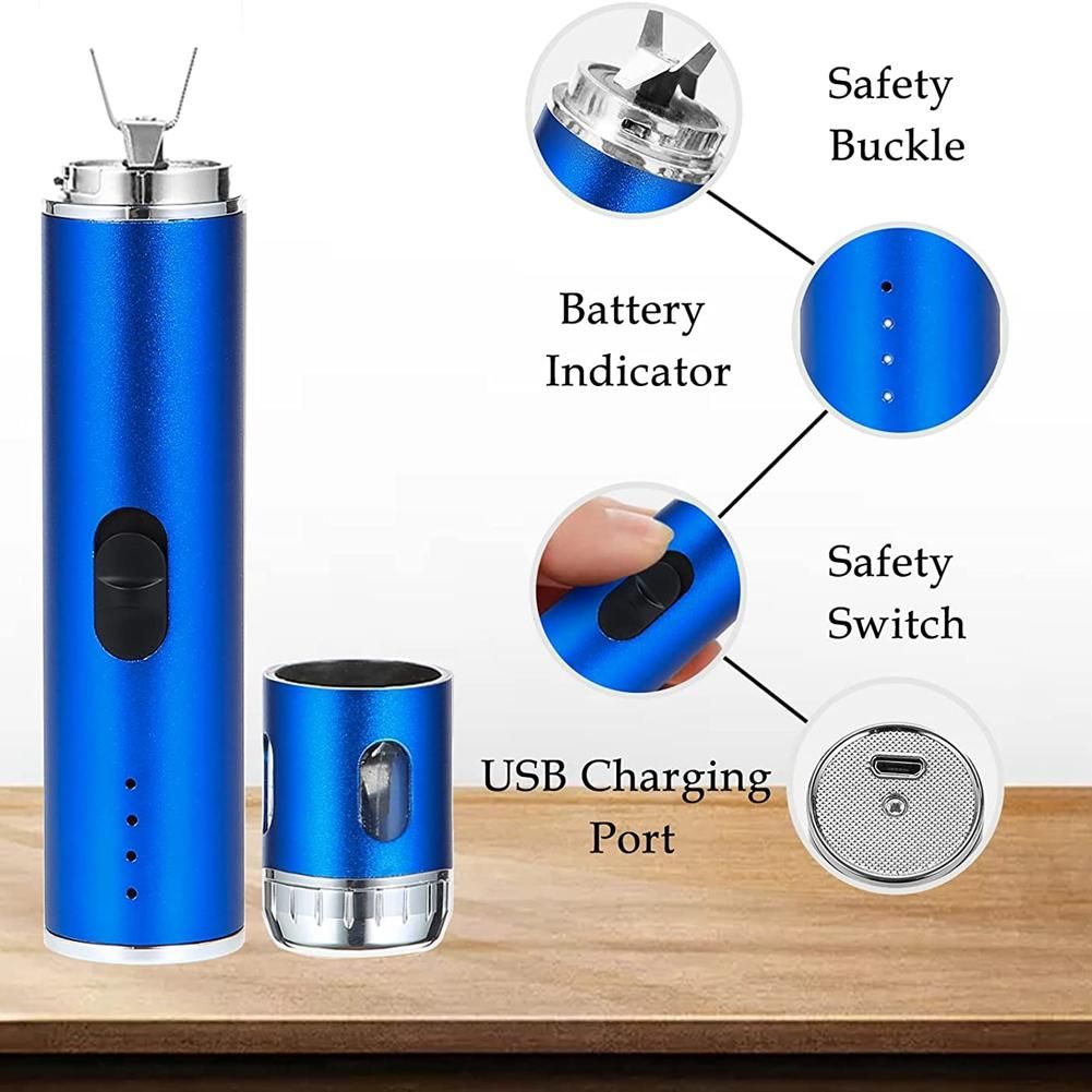 Electric Portable  USB Rechargeable Spice Multipurpose for Fluffy Product and the Kitchen Grinding Blue