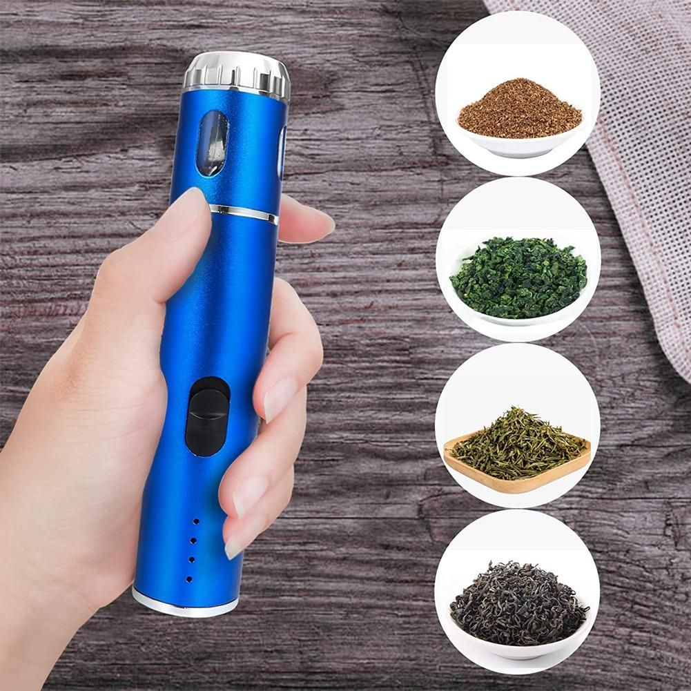 Electric Portable  USB Rechargeable Spice Multipurpose for Fluffy Product and the Kitchen Grinding Blue