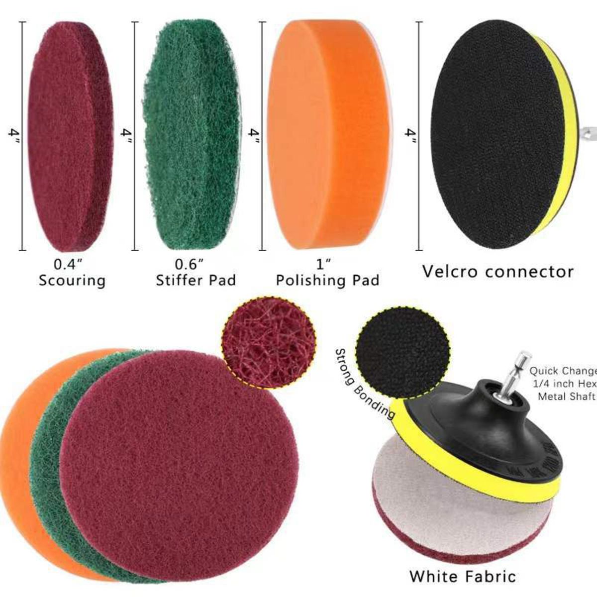 26 PCS Car Detailing Brush Kit Drill Brush Set for Wheel, Exterior Interior Car Cleaning Set (Scrub Pads, Sponges, Detailing Brushes, Washing Mitt, Air Vent Brush, Cleaning Cloth)