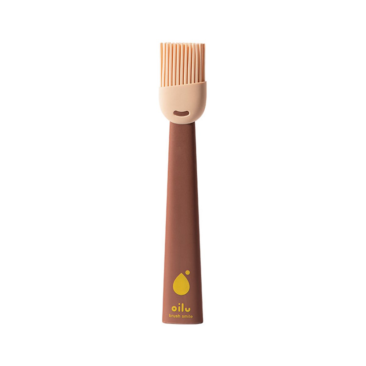 Oil Brush Food Grade Heat Resistant Silicone Long-Brown