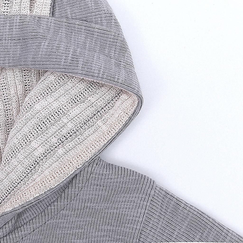 Babies Jumpsuit Ear Style And Hood Lovely Rabbit Gray (6-9 Months)