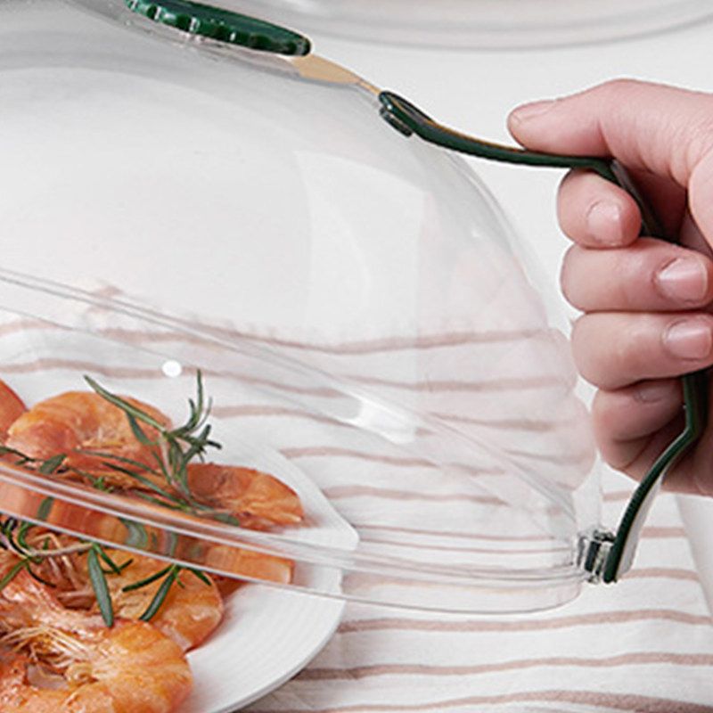 Microwave Splatter Cover With Handle Steam Vents-Green