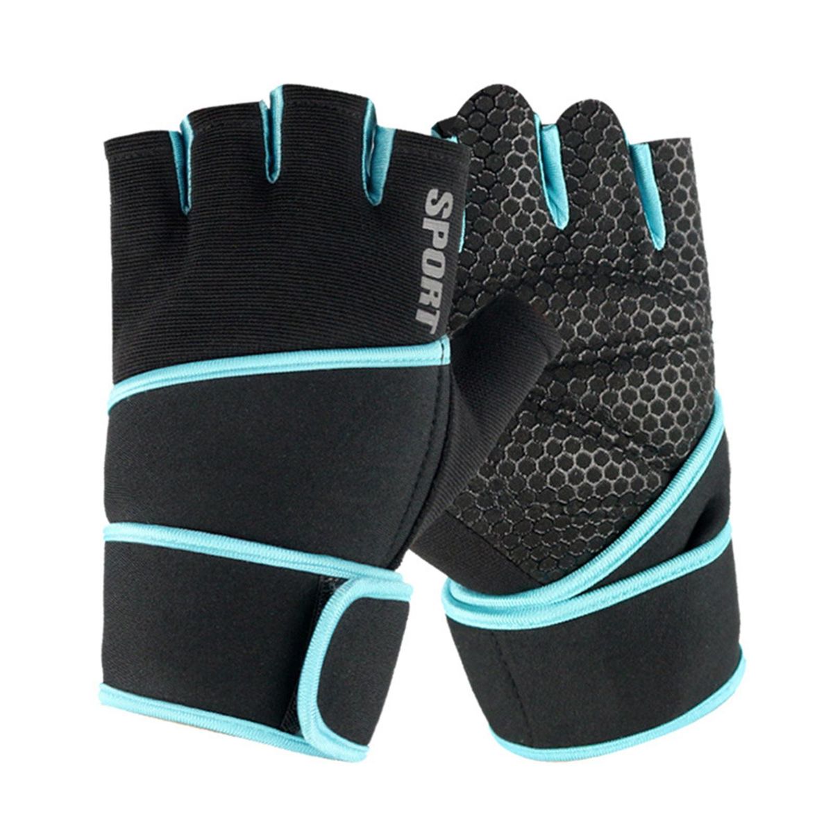 1 Pair Gym Fitness Hand Protection Men Sport Wrist Green