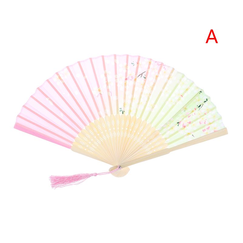 Flower Fan 1pc Hollow Folding Silk Hand Supplies Carved Printing Party Spun Chinese