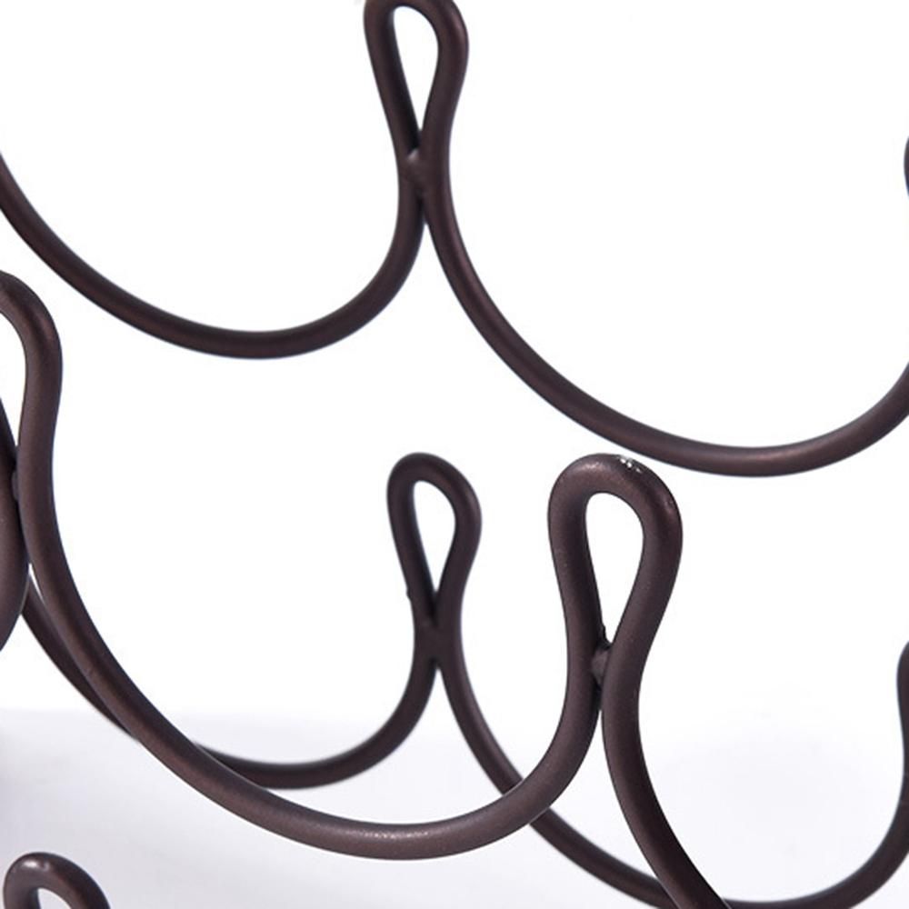 Double Layer Red Wine Rack Wrought Iron Restaurant Decoration Wine Frame Stacking Wine Bar Bottle Storage Rack Bronze