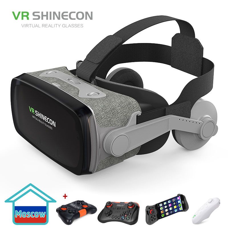 Vr Shinecon G07e 3d Vr Glasses Headset With Earphones VR