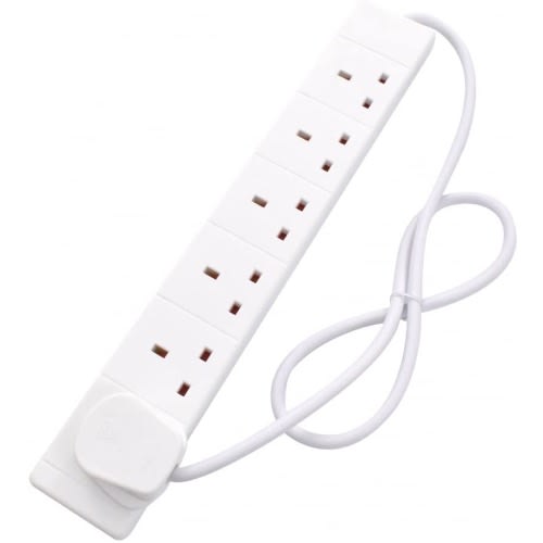 6 Sockets Extension Box Muti Socket - White - ISU-1621W - 2500Watts